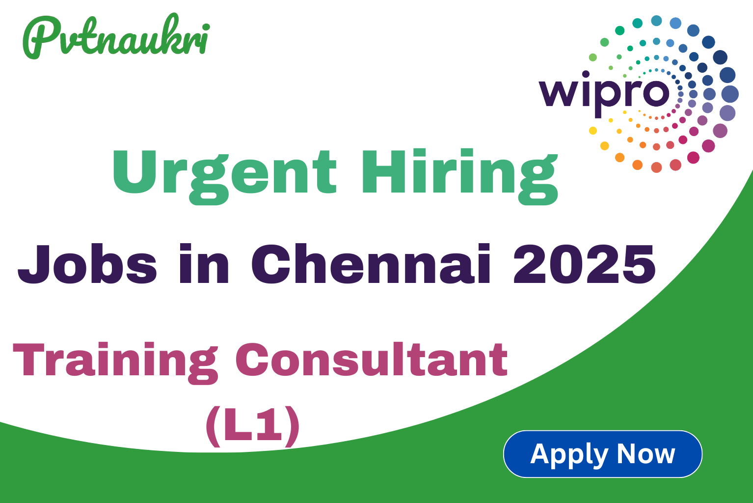 Wipro Jobs for Freshers 2025 – Training Consultant (L1) | Chennai Location