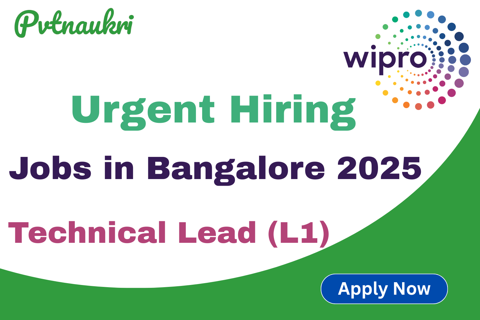 Wipro Jobs in Bangalore 2025 – Technical Lead (L1) Apply Now