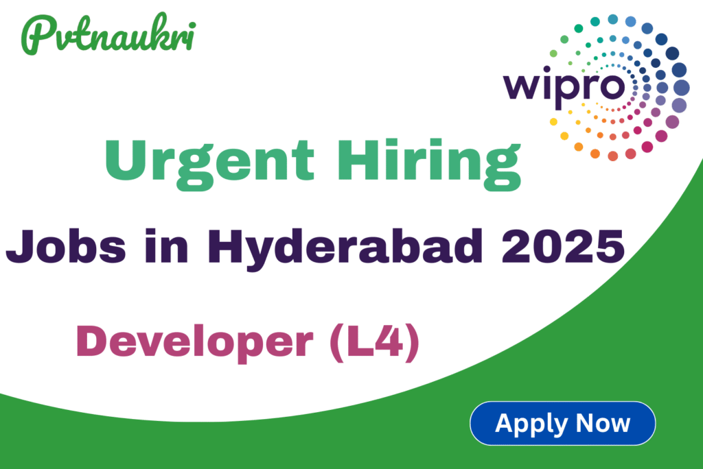 Wipro Jobs in Hyderabad 2025 – Developer (L4) Apply Now